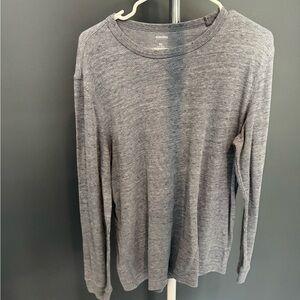 Sonoma Heathered Charcoal Long Sleeve Crew Tee